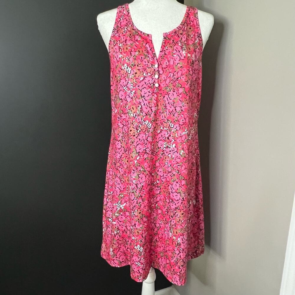 NWT Noracora Pink Floral Summer Sleeveless Jersey Midi Dress- Side M‎